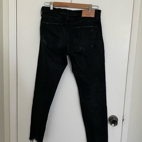 Moussy jeans Black/gray frayed bottom size 27 - Picture 2 of 5
